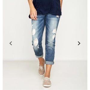 Luxe Essentials Maternity Boyfriend Jeans